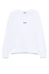 Msgm Classic Crew Neck Sweatshirt In White