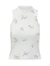 Msgm Classic Mini Button-up Top In White