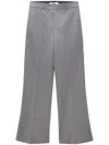 Msgm Tailored High-waisted Straight Leg Trousers In Grey