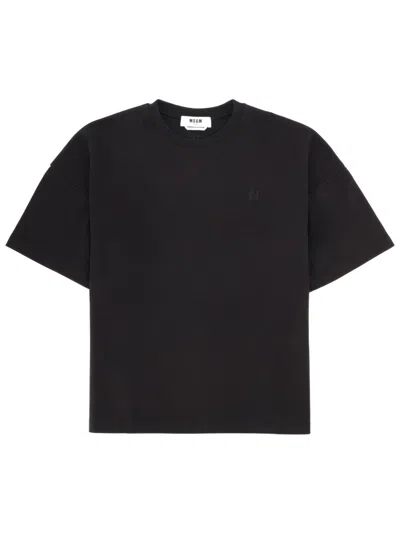 Msgm Classic T-shirt For Men - Ss26 Collection In Blue