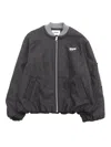 Msgm Cloth Bomber  Girl Grigio Melange/grey M In Gray