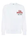 Msgm Club Paradiso Cotton Sweatshirt In White