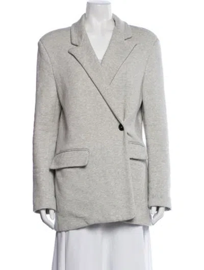 Pre-owned Msgm Coat In Gray