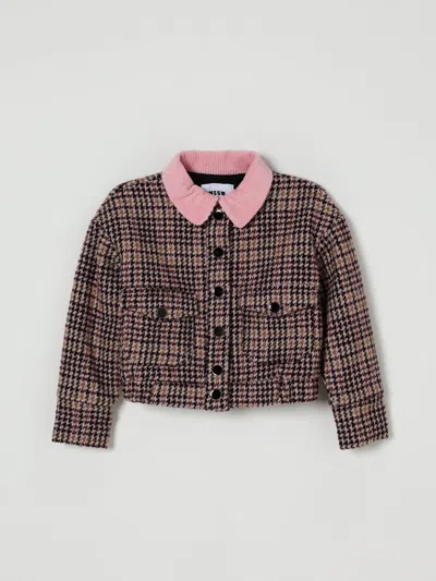 MSGM JACKET MSGM KIDS KIDS COLOR PINK,H38464010