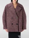 Msgm Double-breasted Coat In Pink