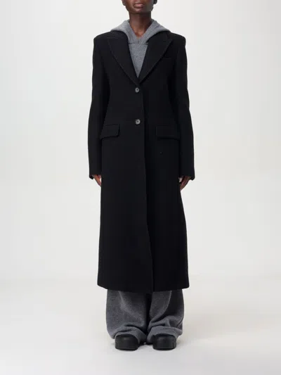 MSGM COAT MSGM WOMAN COLOR BLACK,F82352002