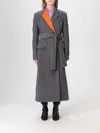 Msgm Coat  Woman Color Grey In Gray