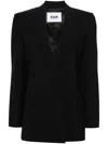 Msgm Double-breasted Peak-lapels Blazer In Multicolor