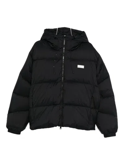 Msgm Hooded Puffer Jacket In Black