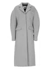 Msgm Wool Coat In Grey