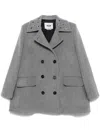 Msgm Jacket With Floral Decoration In Gray