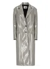 Msgm Patent Coat In Grey