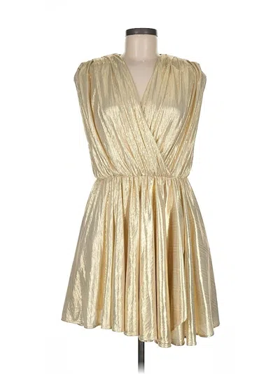 Pre-owned Msgm Cocktail Dress In Gold