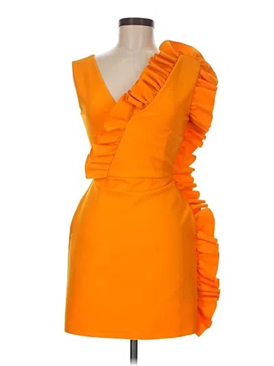 Pre-owned Msgm Cocktail Dress In Orange
