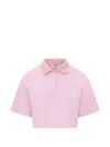 Msgm Collared Polo Top In Multi