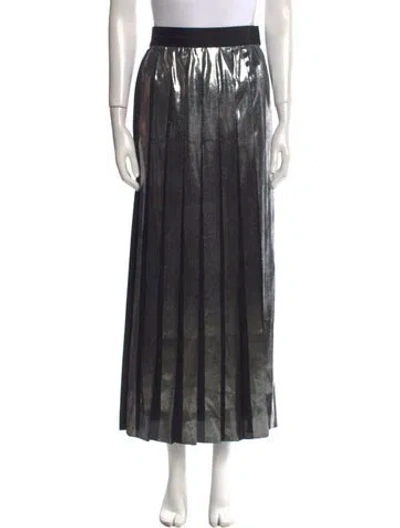 Pre-owned Msgm Colorblock Pattern Long Skirt W/ Tags In Black