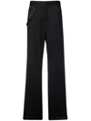 Msgm Colour-block Straight Legs In Black