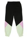 Msgm Colour-block Track Pants In Black