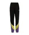 Msgm Colour-block Track Pants In Black