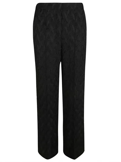 Msgm Concealed Straight Trousers In Black
