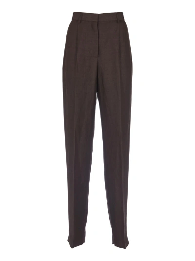 Msgm Concealed Trousers In Brown