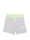 Msgm Contrast Drawstring Shorts In Gray