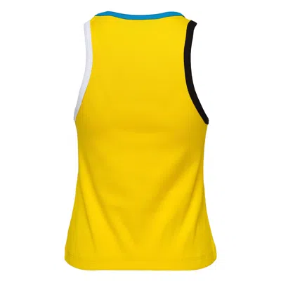 Msgm Contrast Edge Tank Top In Yellow