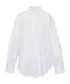 Msgm Oversized Poplin Shirt In Neutral