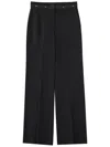 Msgm Cool Wool Pants In Black