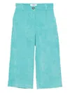 Msgm Corduroy Trousers In Green