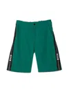 Msgm Cotton Bermuda In Green
