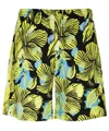 Msgm Cotton Bermuda Shorts In Yellow