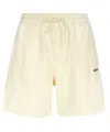 Msgm Cotton Bermuda Shorts In Neutral