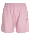 Msgm Cotton Bermuda Shorts In Pink