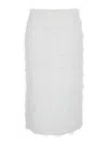 Msgm White Skirt With All-over Applications In White