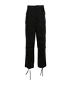Msgm Cargo Trousers Functional Adjustable Hem In Black