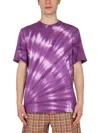 Msgm Cotton Crew Neck T-shirt In Purple