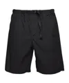 Msgm Cotton Deck Shorts In Black