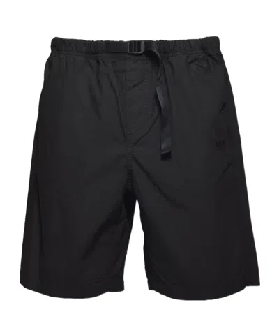 Msgm Cotton Deck Shorts In Black