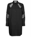Msgm Cotton Dress In Black