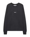Msgm Cotton Embroidered-logo Sweatshirt In Gray