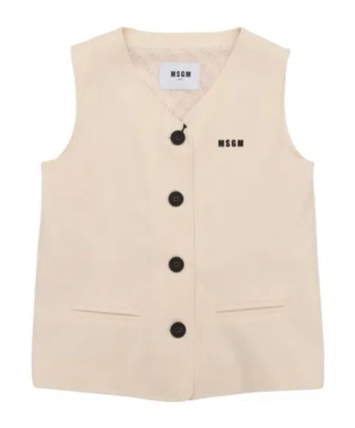 MSGM MSGM KIDS SLEEVELESS TWILL GILET