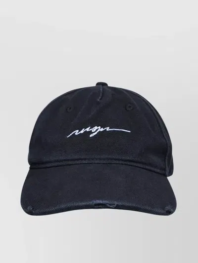 Msgm Cotton Hat Adjustable Curved Brim