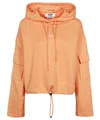Msgm Cotton Hoodie In Orange
