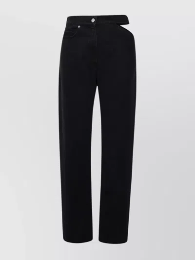Msgm Cotton Jeans With Belt Loops And Five-pocket Design In Black