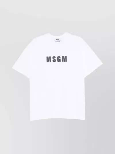 MSGM COTTON LOGO PRINT T-SHIRT