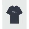 Msgm Logo-embroidered T-shirt In Blue