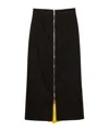 Msgm Cotton Midi Skirt In Black