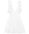 Msgm Cotton Mini-dress In White