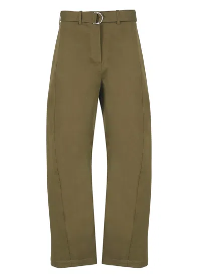 Msgm Cotton Pants In Green